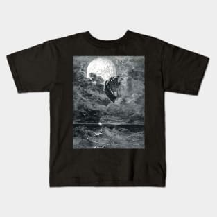 A Voyage to the Moon - Gustave Dore Kids T-Shirt